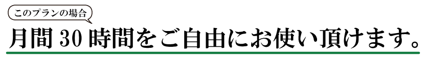 30時間をご自由に 30時間をご自由に